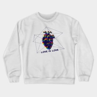 LGBT Rainbow Pride - Love Is Love Crewneck Sweatshirt